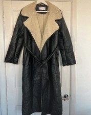 ASOS leather look shearling