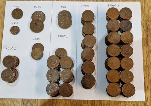 Bundle coins farthing - coins,,