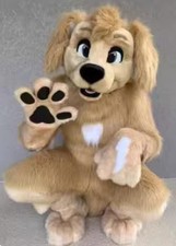 Long Fur Husky Dog Fox Mascot