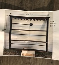 Antique Oak Wall-Mounted Plate Rack