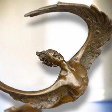 Bronze Angel Figurine Wings