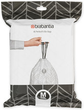Brabantia 138829 Perfectfit Bin Liners (Size M/60 Litre) Thick Plastic Trash Bag