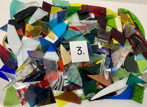 Stained glass offcuts mosaic - stained,