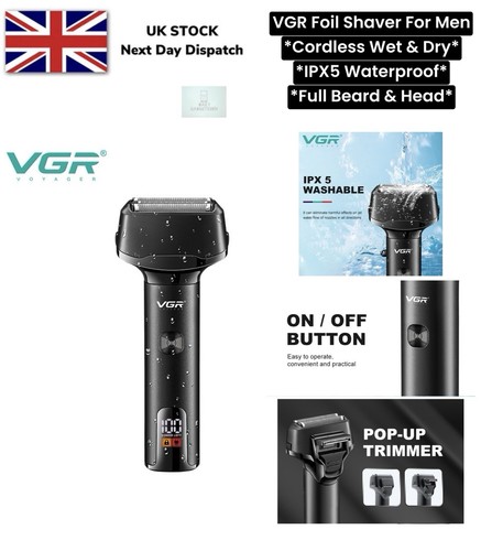 Electric shaver foil wet - shaver, wet/dry