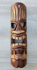 TIKI MASK 20" WOOD HAWAIIAN ISLAND HOME WALL DECOR TRIBAL AFRICAN POLYNESIAN