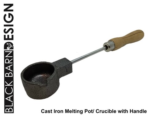 Cast iron melting pot - , crucible