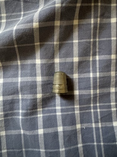 Vintage metal sewing thimble - vintage,