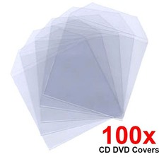 100 Clear Plastic CD DVD