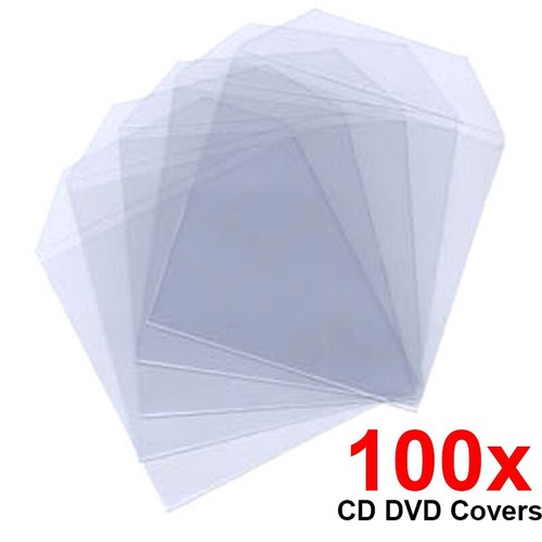 100 plastic dvd disc covers - cd,