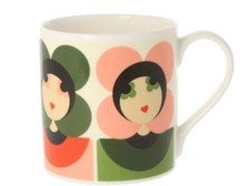 Orla Kiely Luna Pink/Green Mug