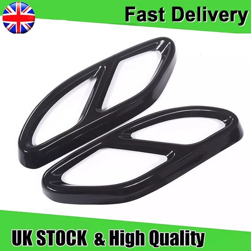 Black exhaust pipe tip - 2x,