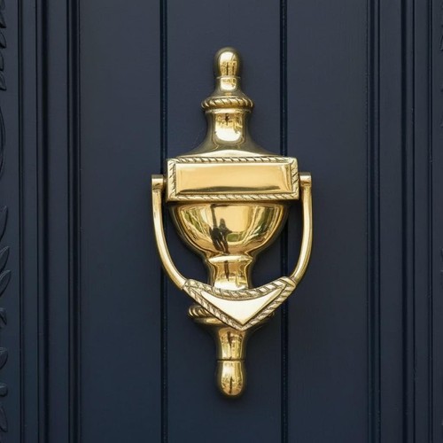 Solid brass georgian door - solid,