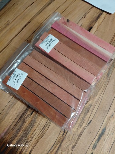Pink ivory pen blank - 5,