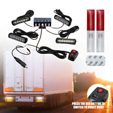 4x LED Strobe Marker Flashing Light Recovery Bar Beacon Car 12/24V Amber/White