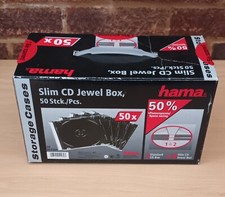 Hama Slim CD Jewel Case Pack of 27 Transparent/Black
