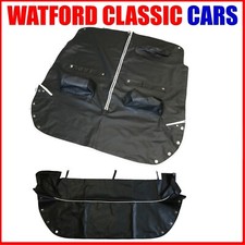 MGB, MGC, Full Tonneau & Hood Cover, Black With White Piping RHD Cars Only