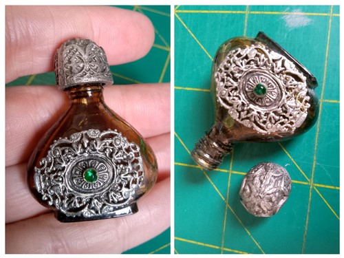 Vintage glass bottle - glass,