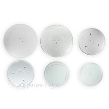 Microwave Glass Turntable Plate 245mm 270mm 315mm 320mm Universal Smooth & 3 Pip