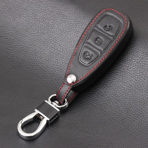 Leather car key fob case - leather,