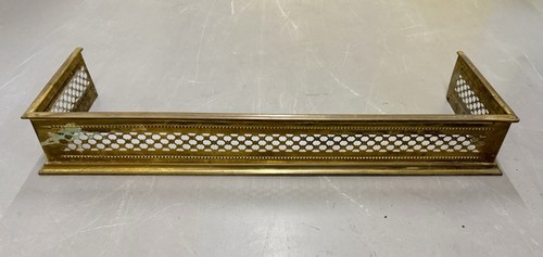 Brass fender for fireplace - fender,