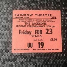 Michael Jackson The Jacksons ticket Rainbow Theatre 23/02/79 #UU19