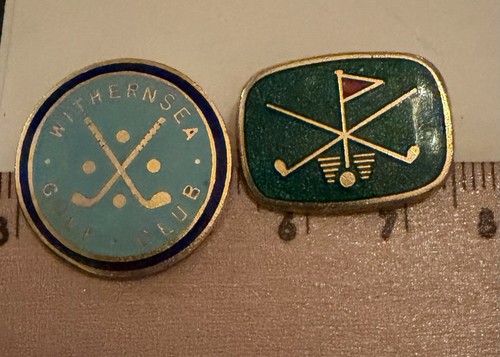 Two golf club related enamel - club,