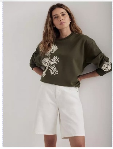 Mint velvet khaki flower - velvet,