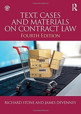 Text, Cases and Materials on Contract Law by Devenney, James Book The Cheap Fast