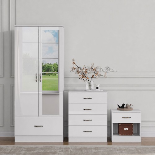Piece gloss white bedroom - 3,