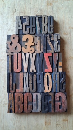 Vintage wooden letterpress - wooden,