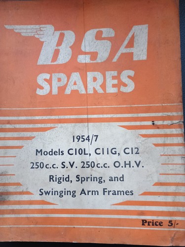 Bsa spares catalogue for - bsa,