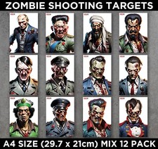 A4 ZOMBIE SHOOTING TARGETS