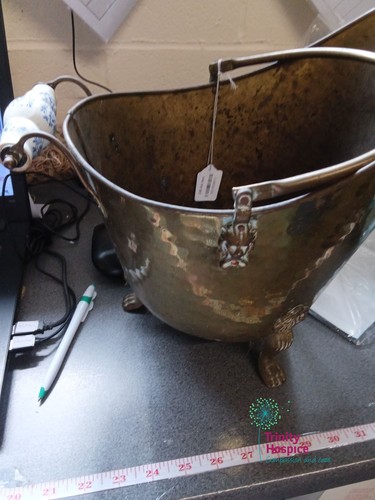 Vintage brass coal bucket - vintage,
