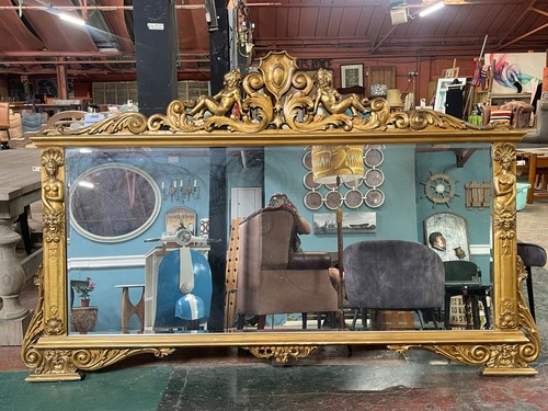 Large ornate gold wall mirror - large,