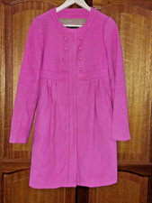 Vintage Tara Jarmon Wool Blend Pink Coat Size 36 UK 8 - 10 Lined.