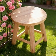 Small Wooden Milking Stool Low