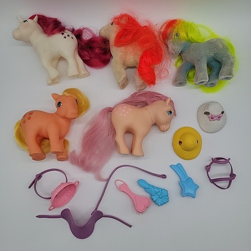 Vtg little pony figures - my,