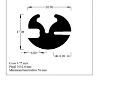 TRACTOR CAB GLASS RUBBER