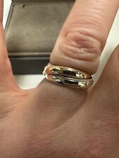 9ct Tri Colour Gold Russian Wedding Ring (Size L)  4.3 grams