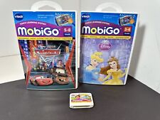 3 x Vtech Mobigo Disney Pixar Games - Cars 2  Disney Princess Dora The Explorer
