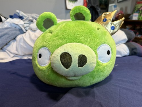 Angry birds green king pig - king,