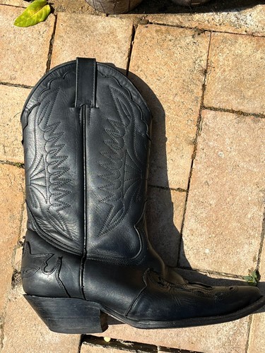 Black grinders cowboy boots - grinders,