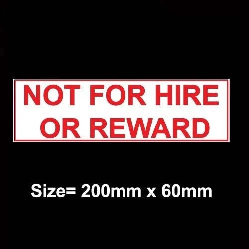 Not for hire - for, or