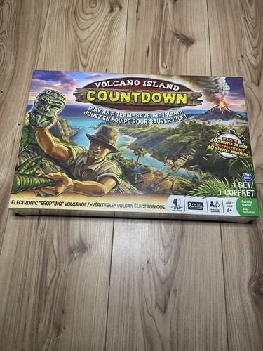 Volcano island countdown board - volcano,