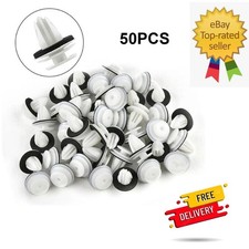 50pcs Car Bumper Mudguard Fastener Clips Door Trim Panel Retainer Auto Rivets