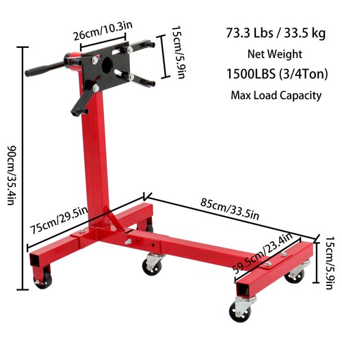 Rotating engine stand - engine, 1500lbs