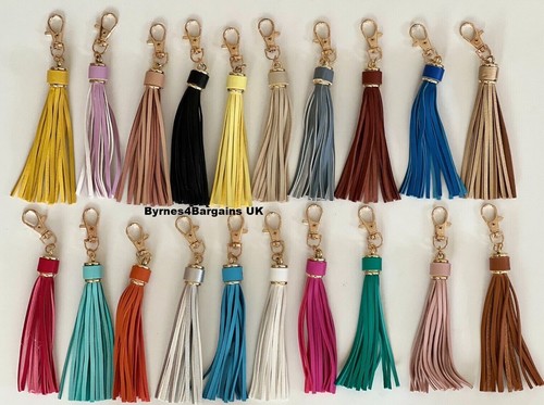 Tassel handbag key chain faux - handbag,