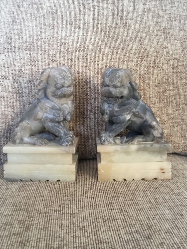 Vintage pair foo lion dogs - vintage,