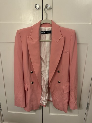 Zara baby pink button blazer - zara,