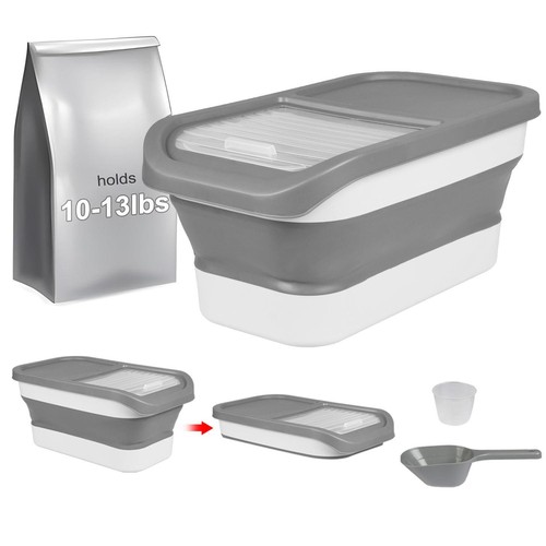 Collapsible airtight pet food - collapsible,